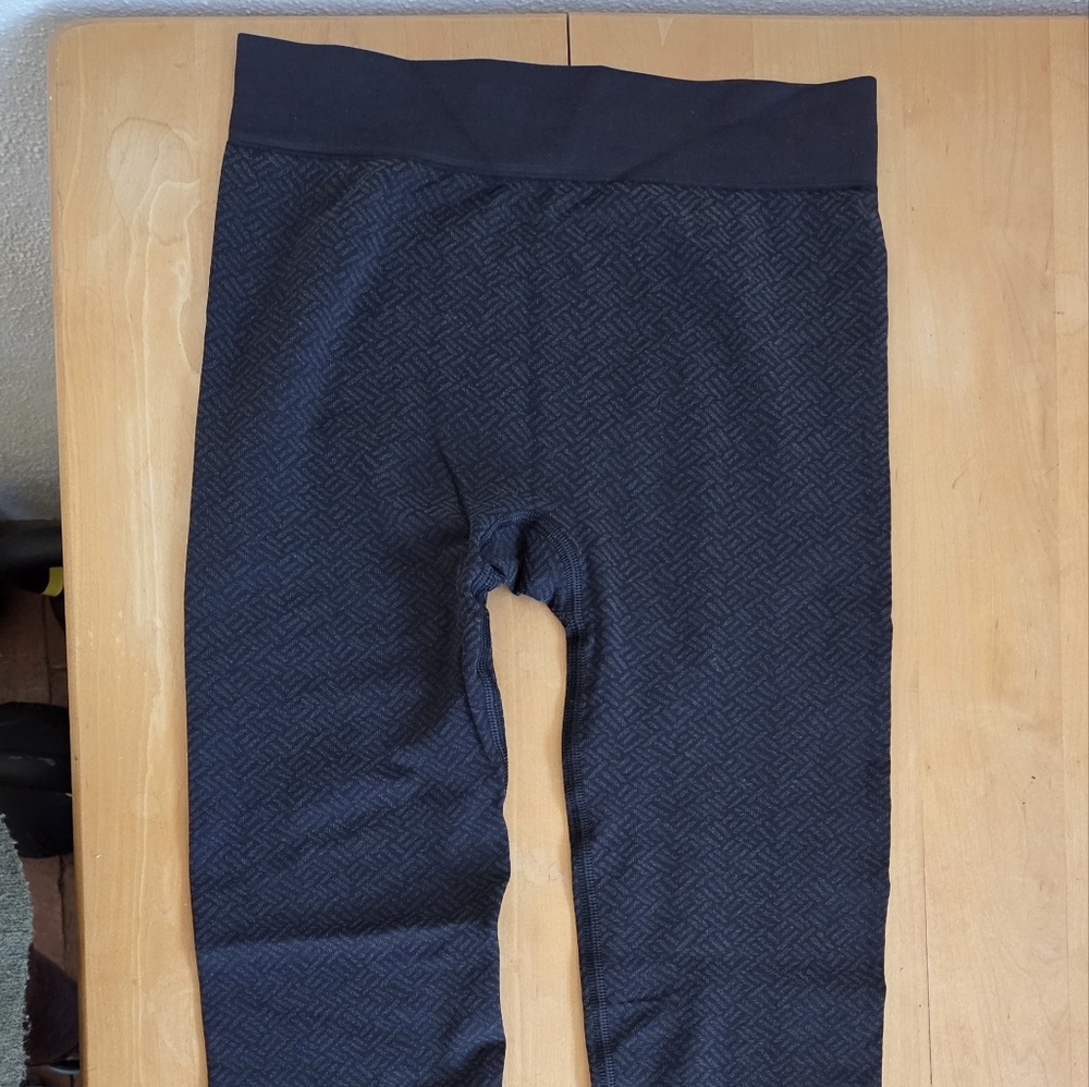Title Nine Black Geometric Seamless Tights / Leggings Womens